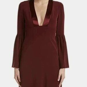 JILL by JILL STUART Women's Deep-v Long Sleeved Cocktail Dress 6
